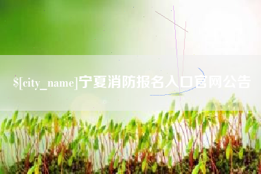 姜堰宁夏消防报名入口官网公告