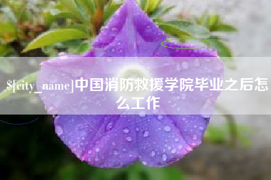 姜堰中国消防救援学院毕业之后怎么工作