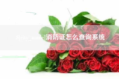 姜堰消防证怎么查询系统