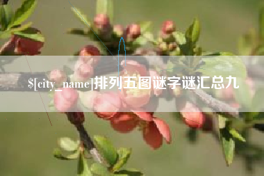 姜堰排列五图谜字谜汇总九