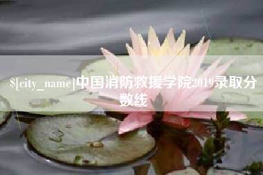姜堰中国消防救援学院2019录取分数线