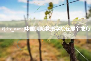 姜堰中国消防救援学院在那个地方