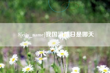 姜堰我国消防日是哪天
