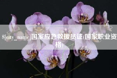 姜堰国家应急救援员证(国家职业资格)