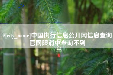 姜堰中国执行信息公开网信息查询官网限消中查询不到