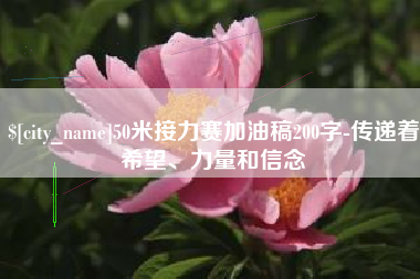 姜堰50米接力赛加油稿200字-传递着希望、力量和信念