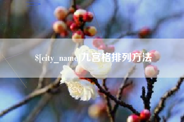 姜堰九宫格排列方法
