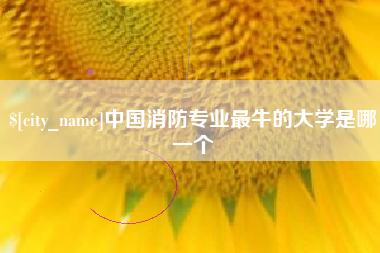 姜堰中国消防专业最牛的大学是哪一个