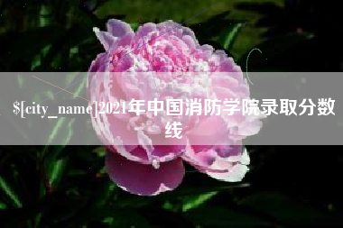 姜堰2021年中国消防学院录取分数线