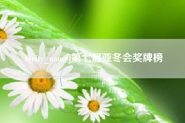 姜堰第七届亚冬会奖牌榜