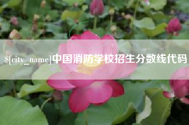 姜堰中国消防学校招生分数线代码