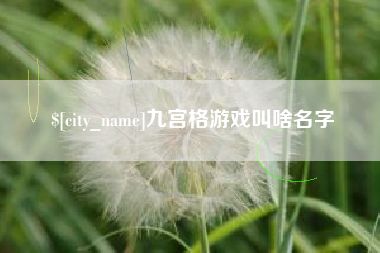 姜堰九宫格游戏叫啥名字