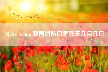 姜堰我国消防日是哪天几月几日