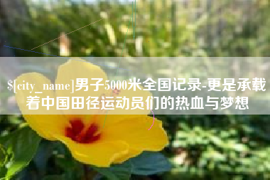 姜堰男子5000米全国记录-更是承载着中国田径运动员们的热血与梦想