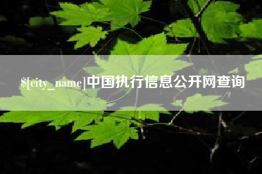 姜堰中国执行信息公开网查询