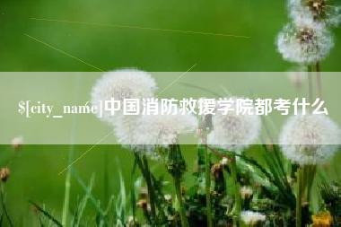 姜堰中国消防救援学院都考什么