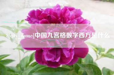 姜堰中国九宫格数字西方是什么