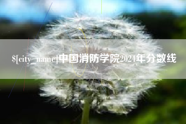 姜堰中国消防学院2024年分数线