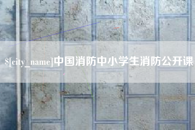 姜堰中国消防中小学生消防公开课