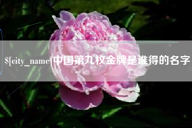 姜堰中国第九枚金牌是谁得的名字