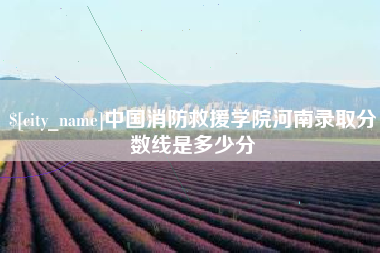 姜堰中国消防救援学院河南录取分数线是多少分