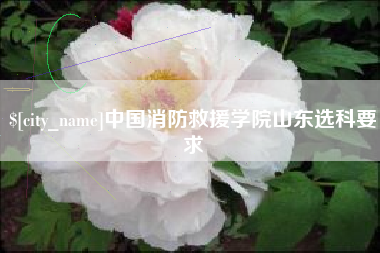 姜堰中国消防救援学院山东选科要求