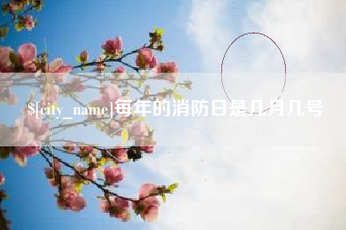 姜堰每年的消防日是几月几号