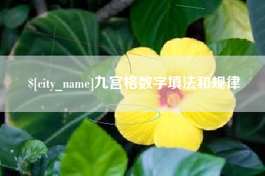 姜堰九宫格数字填法和规律