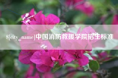 姜堰中国消防救援学院招生标准