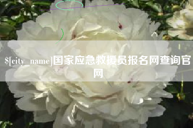 姜堰国家应急救援员报名网查询官网